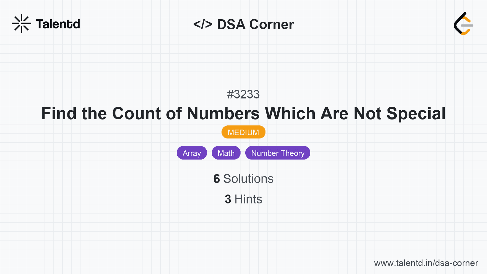 Problem visualization for Find the Count of Numbers Which Are Not Special