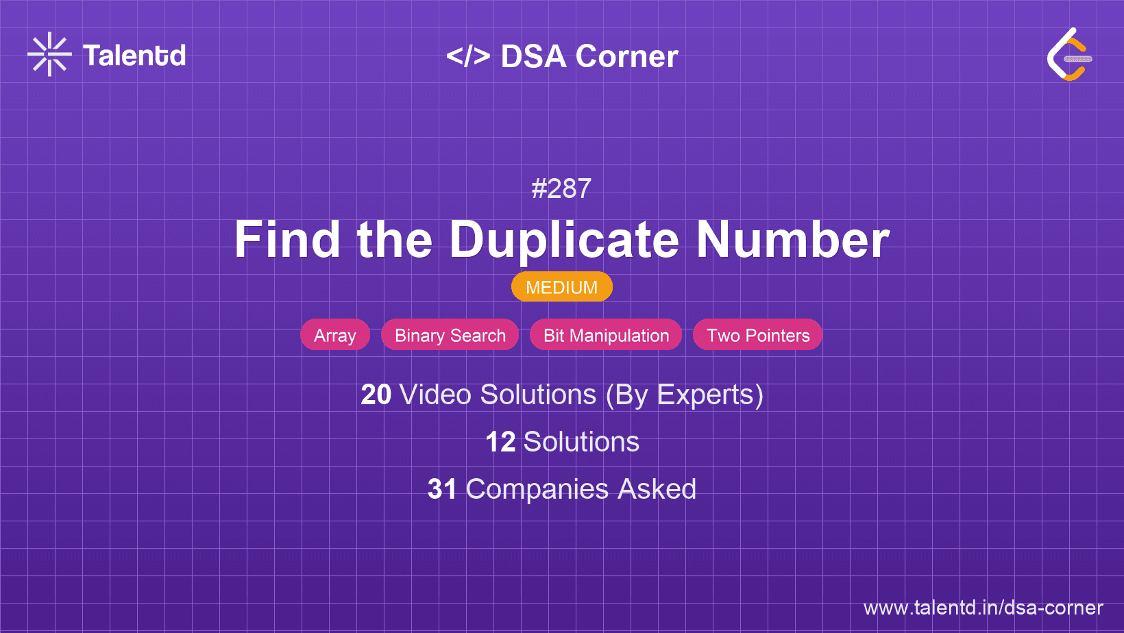 Problem visualization for Find the Duplicate Number