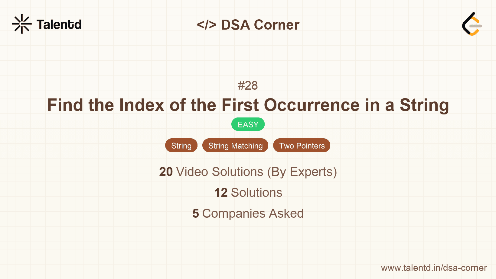 Problem visualization for Find the Index of the First Occurrence in a String