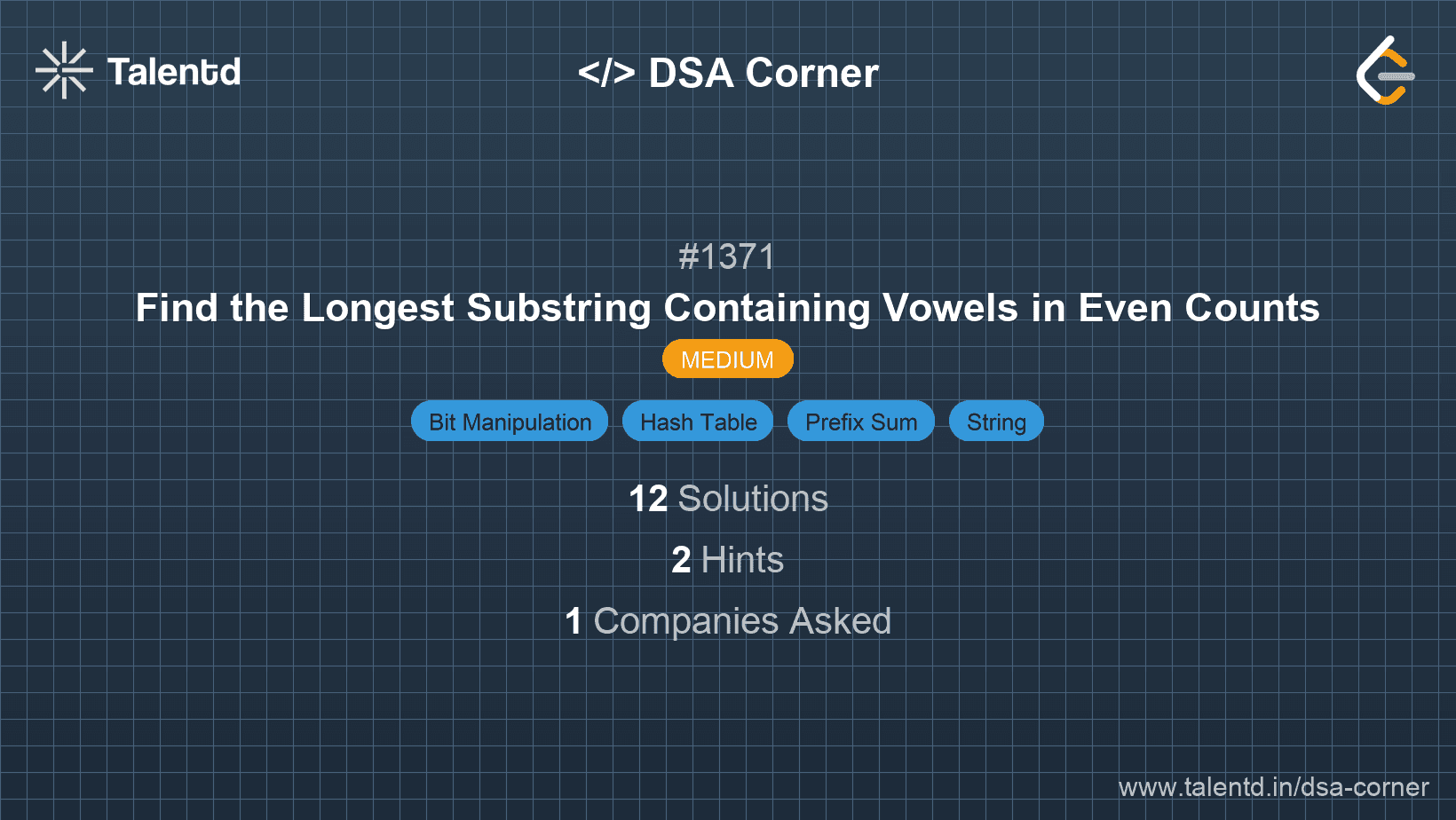 Problem visualization for Find the Longest Substring Containing Vowels in Even Counts