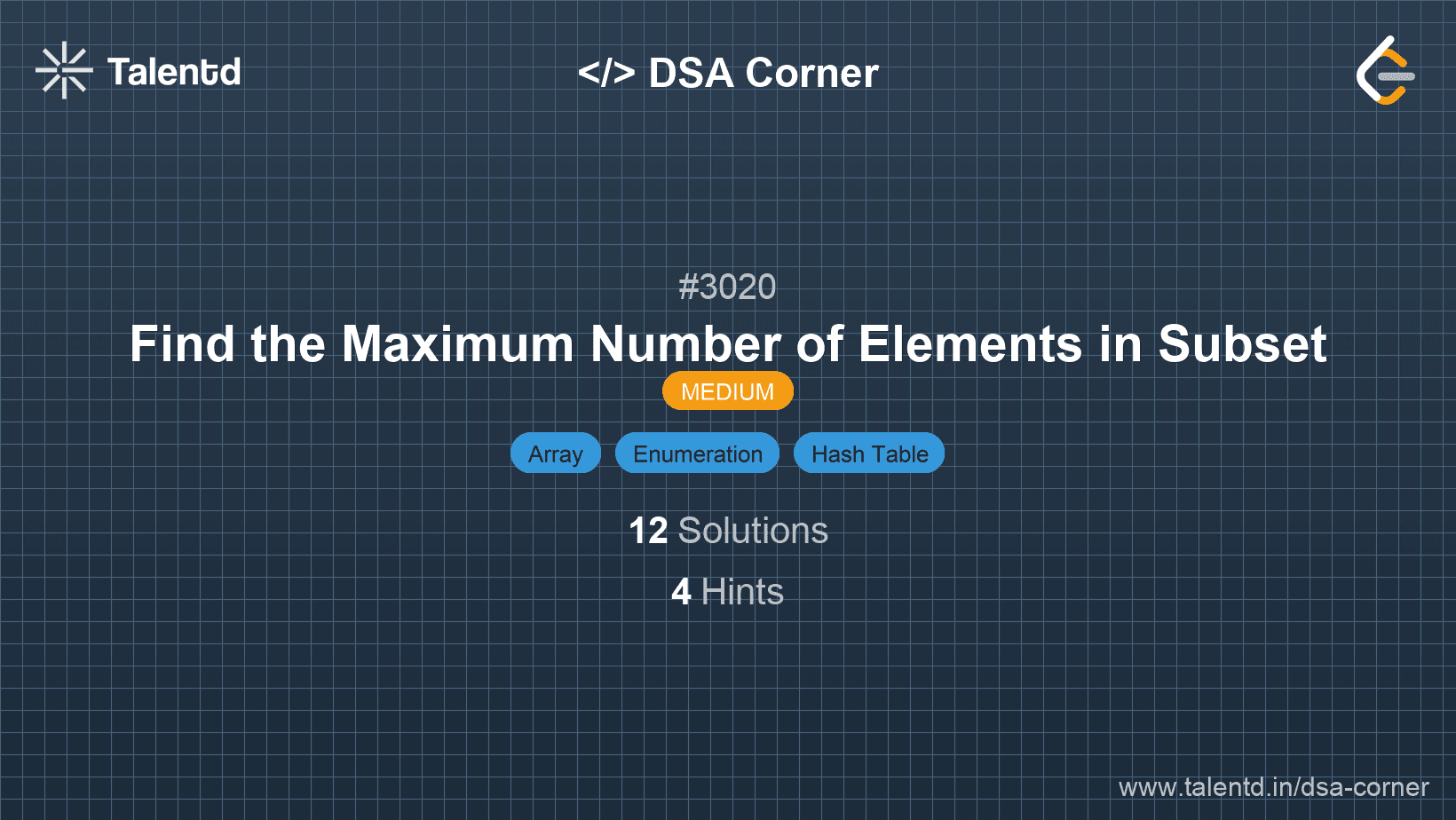 Problem visualization for Find the Maximum Number of Elements in Subset