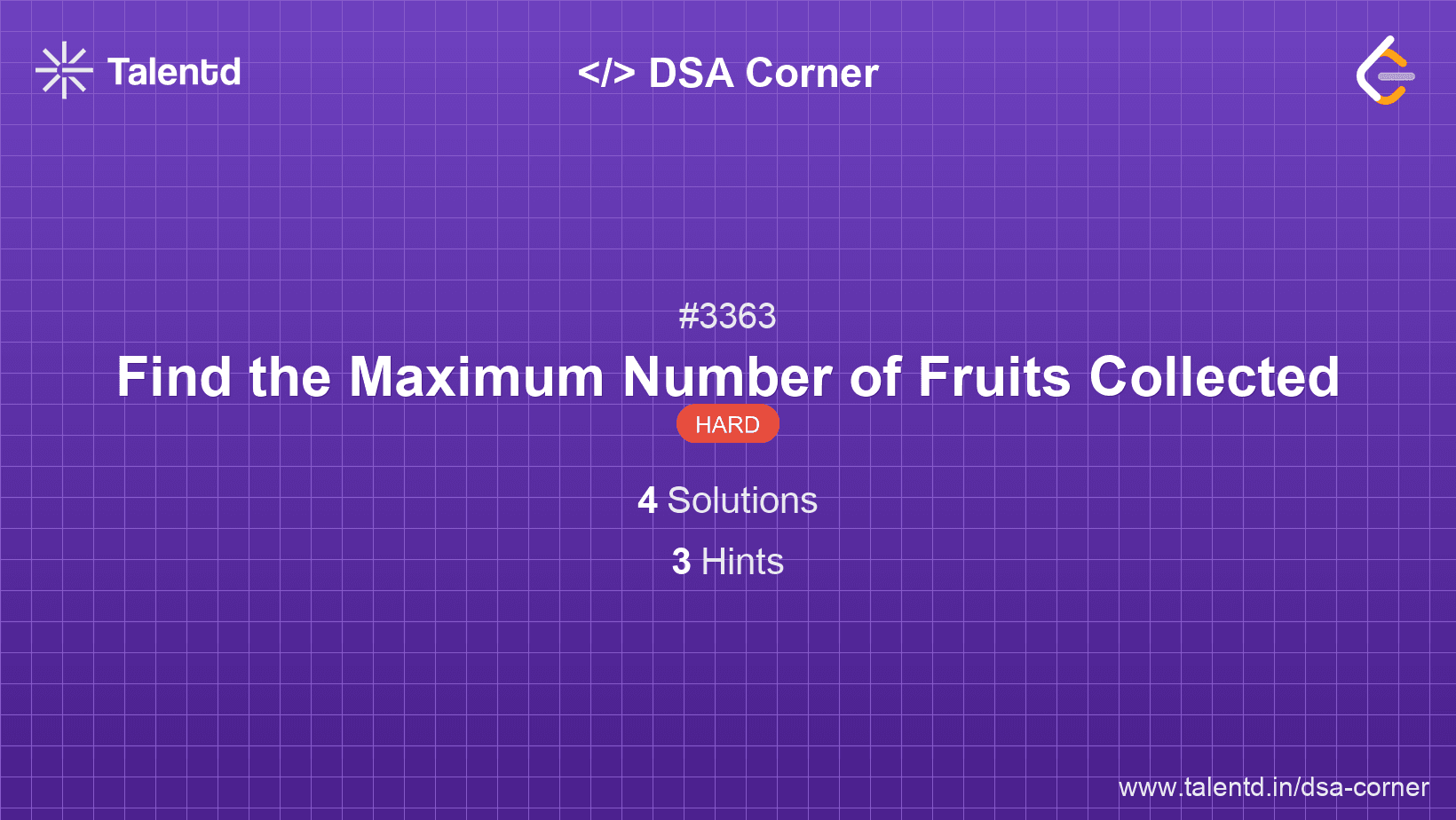 Problem visualization for Find the Maximum Number of Fruits Collected