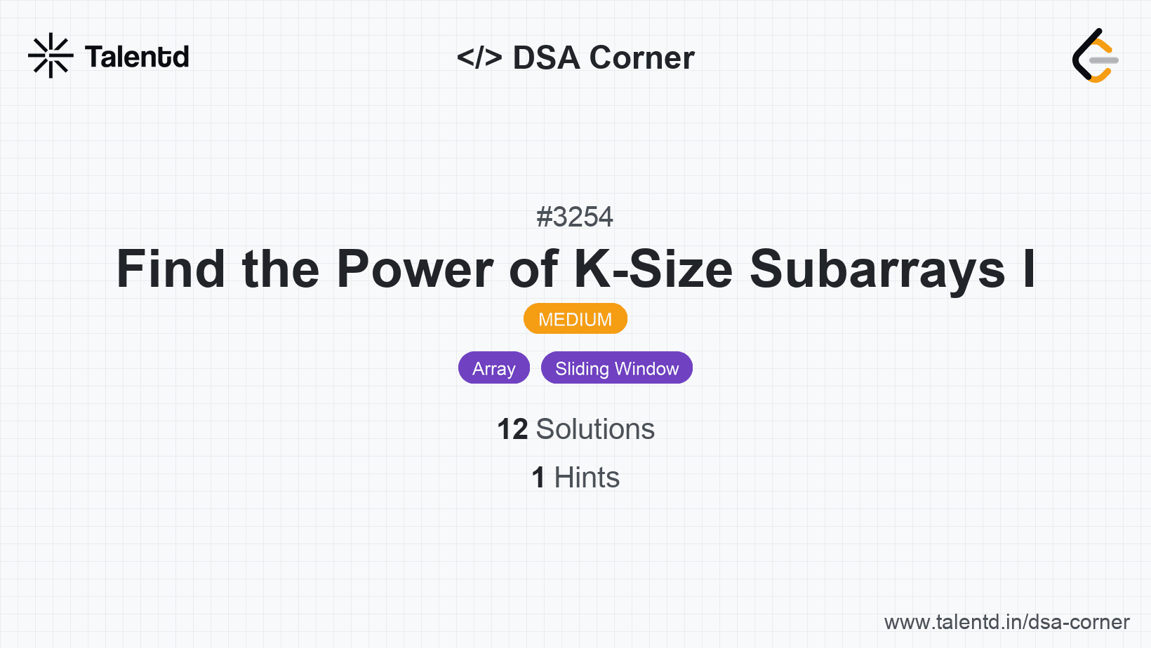 Problem visualization for Find the Power of K-Size Subarrays I