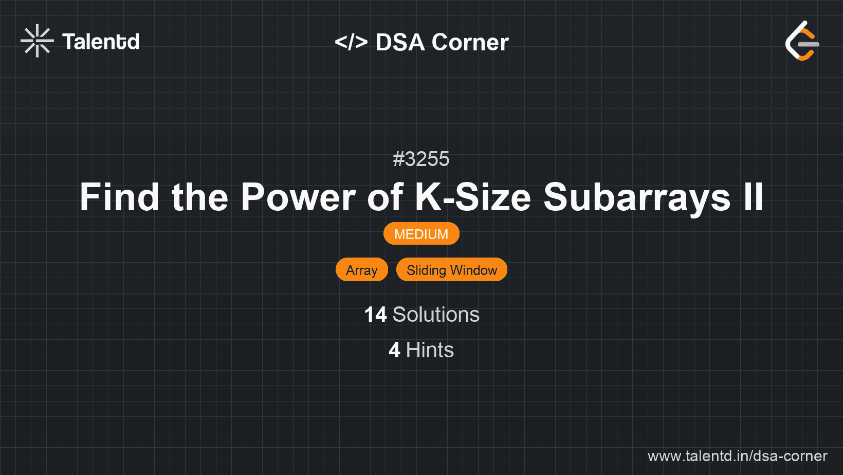 Problem visualization for Find the Power of K-Size Subarrays II