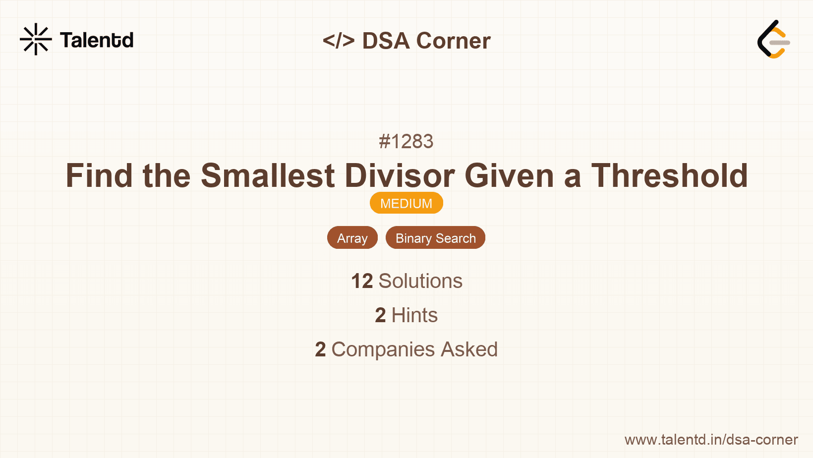 Problem visualization for Find the Smallest Divisor Given a Threshold
