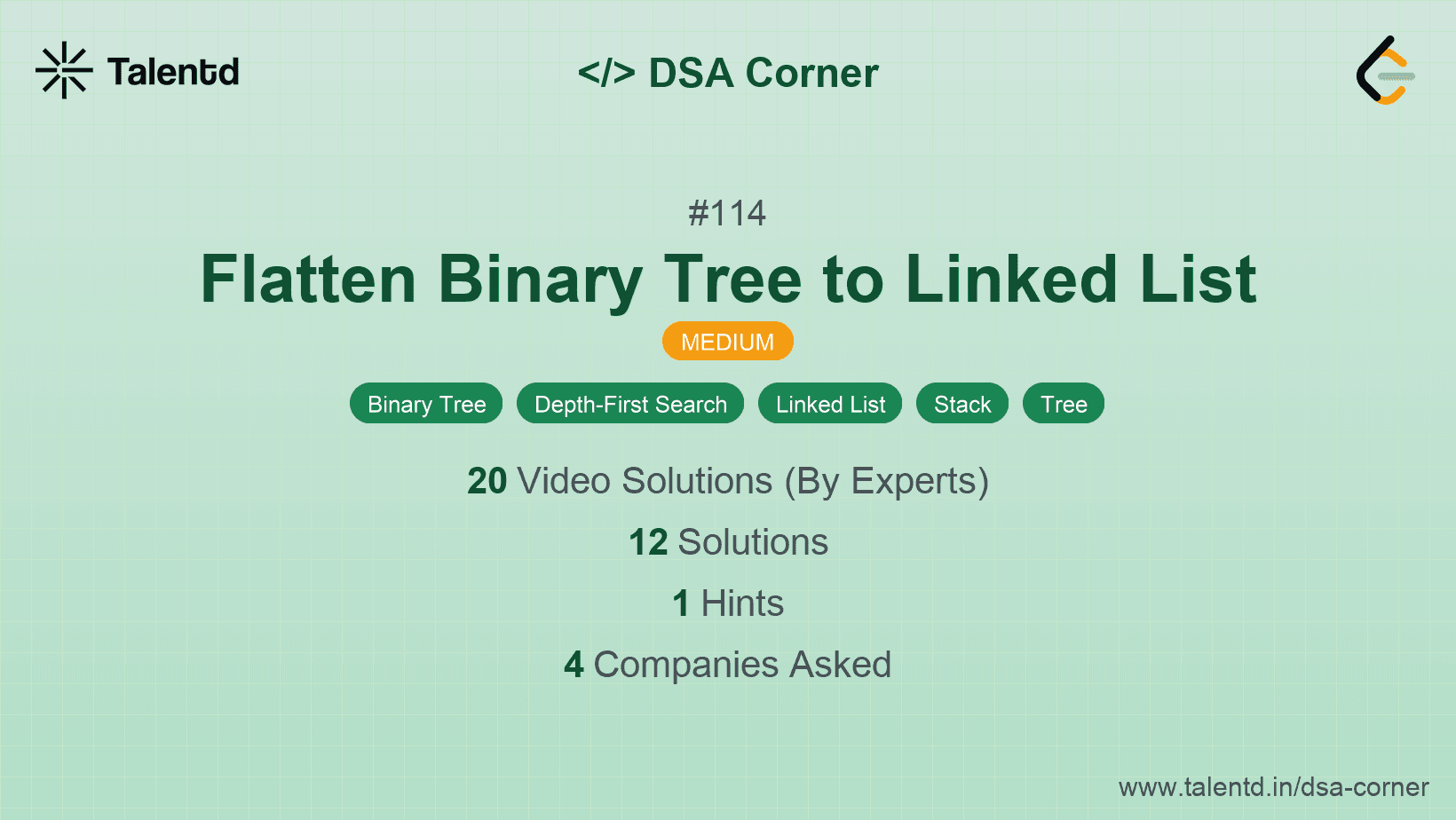 Problem visualization for Flatten Binary Tree to Linked List