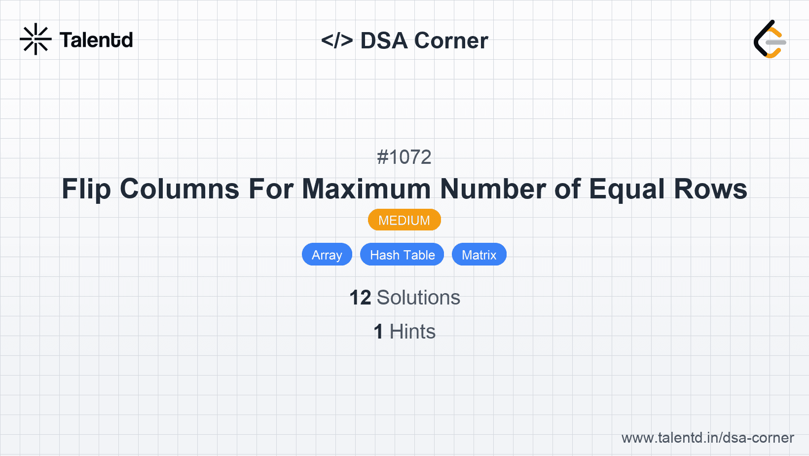 Problem visualization for Flip Columns For Maximum Number of Equal Rows