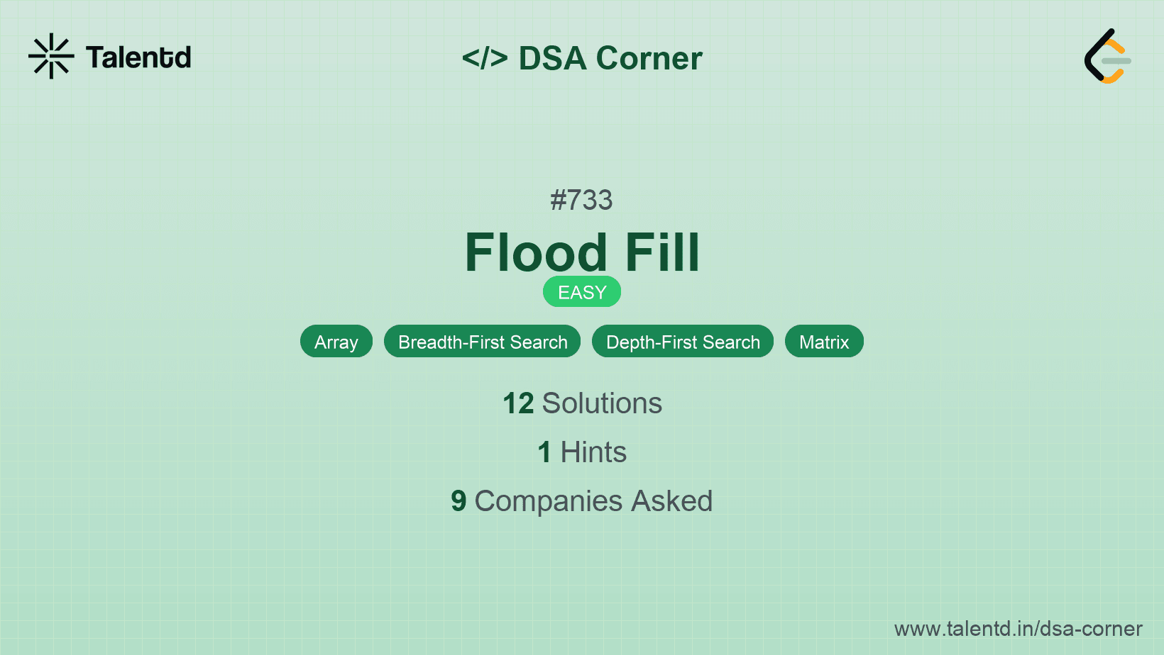 Problem visualization for Flood Fill