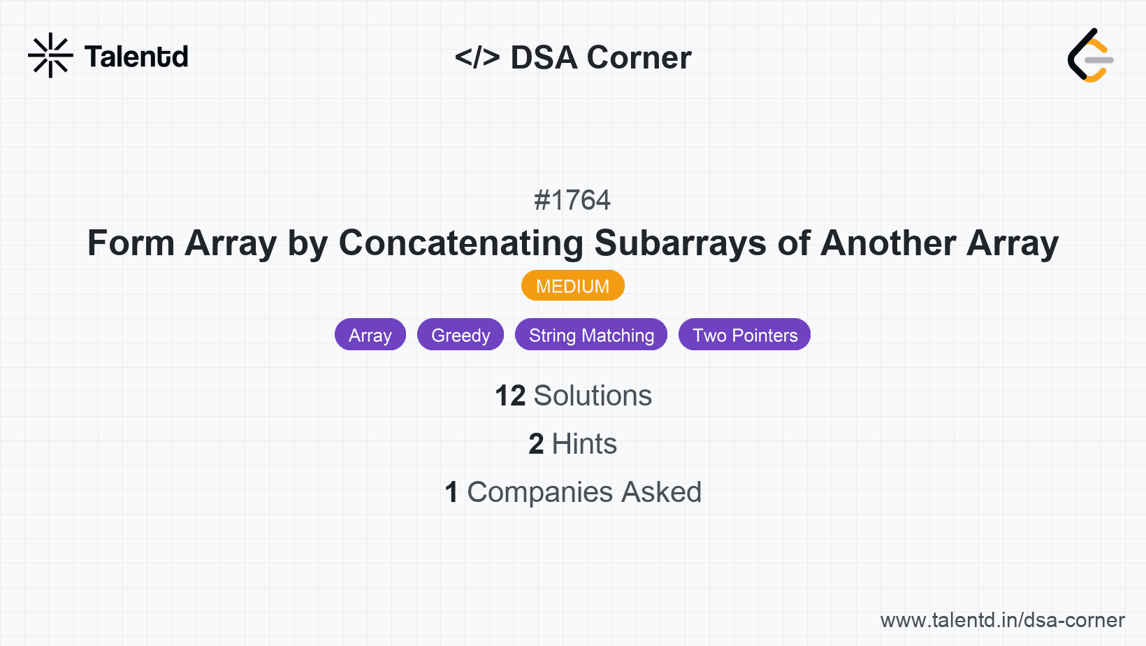 Problem visualization for Form Array by Concatenating Subarrays of Another Array