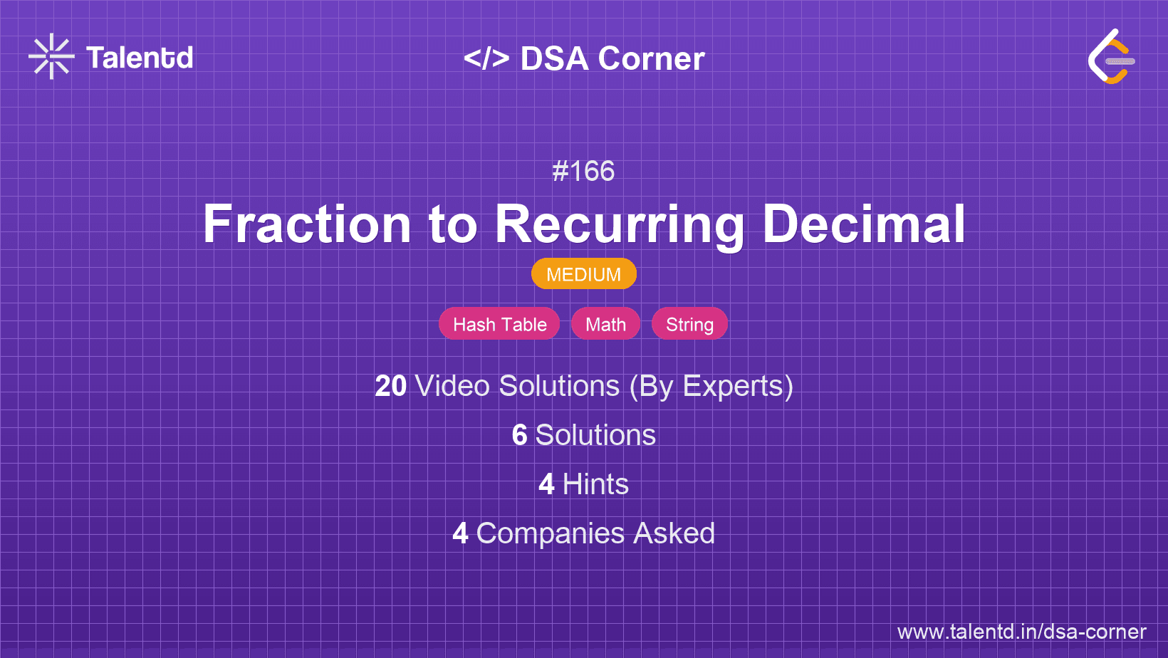Problem visualization for Fraction to Recurring Decimal