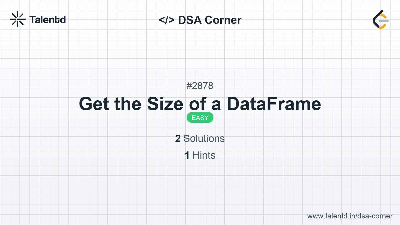 Problem visualization for Get the Size of a DataFrame