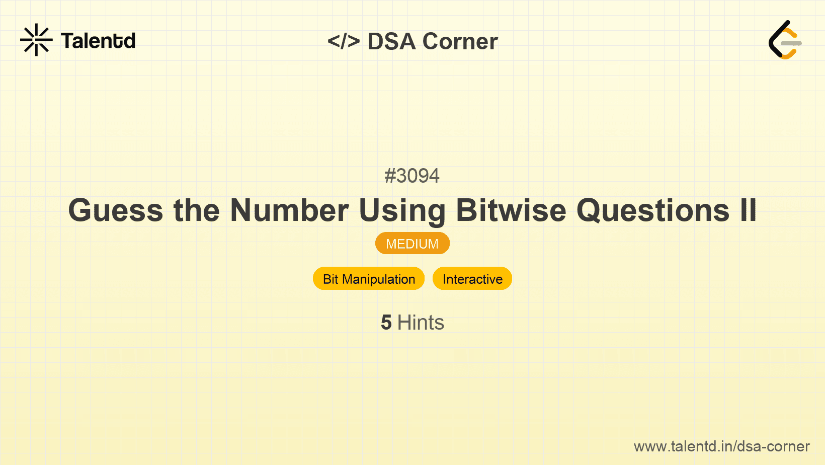 Problem visualization for Guess the Number Using Bitwise Questions II