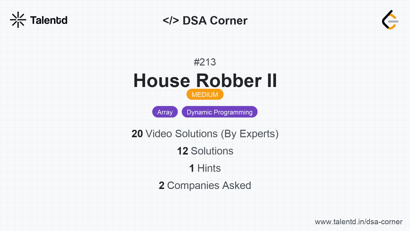 Problem visualization for House Robber II