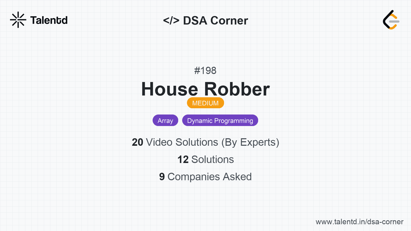 Problem visualization for House Robber
