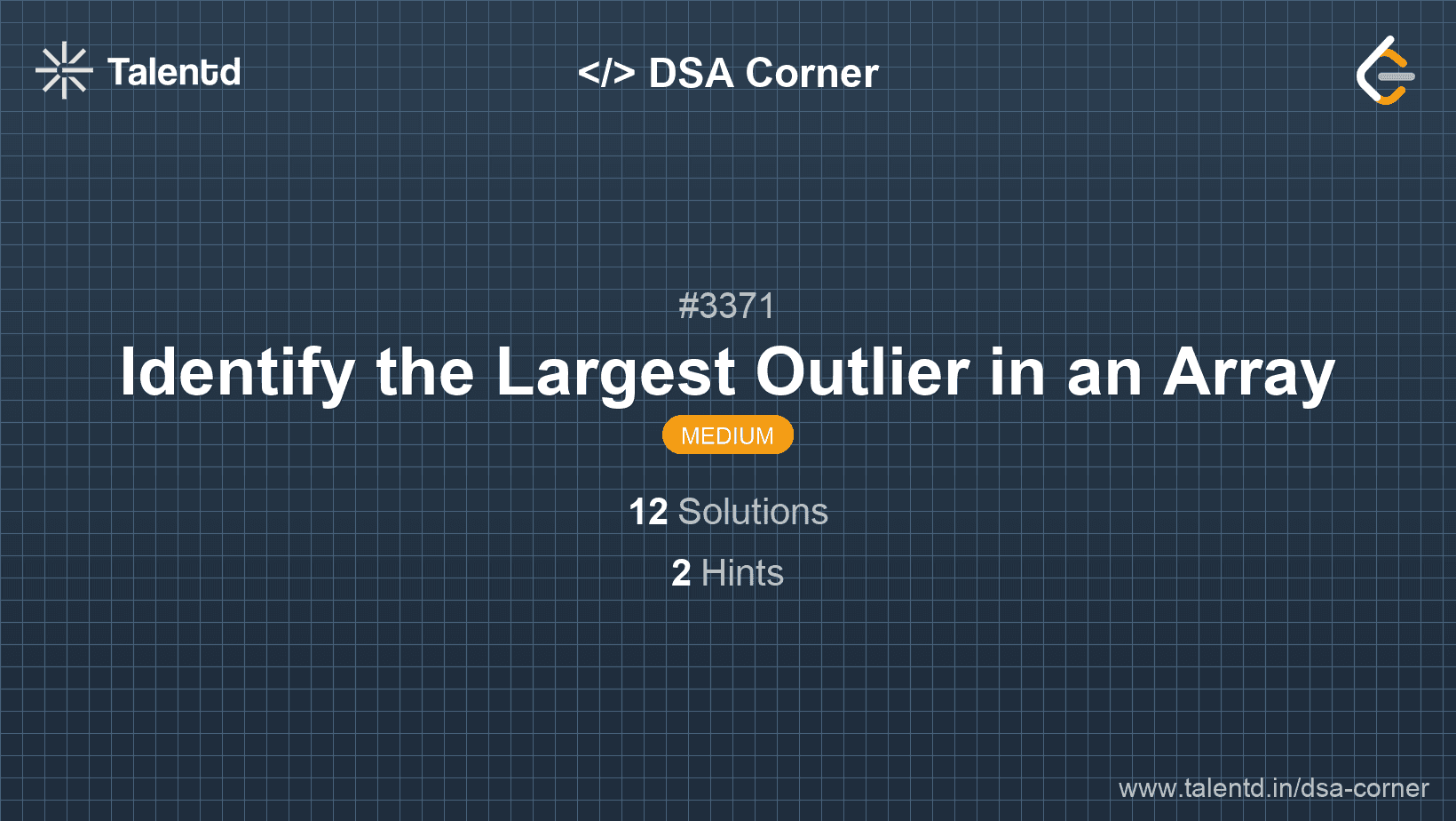 Problem visualization for Identify the Largest Outlier in an Array