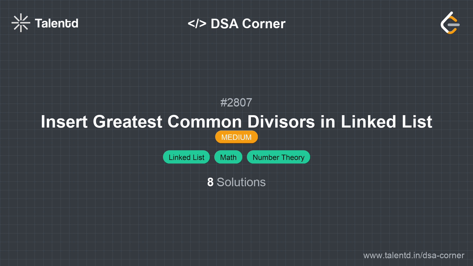 Problem visualization for Insert Greatest Common Divisors in Linked List