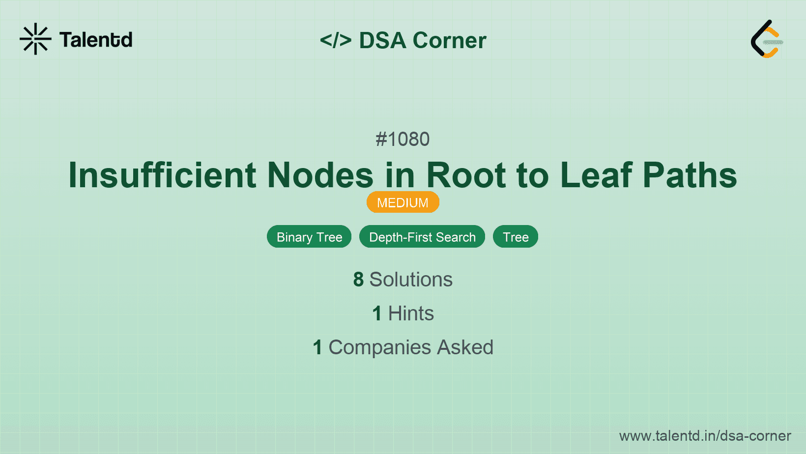 Problem visualization for Insufficient Nodes in Root to Leaf Paths