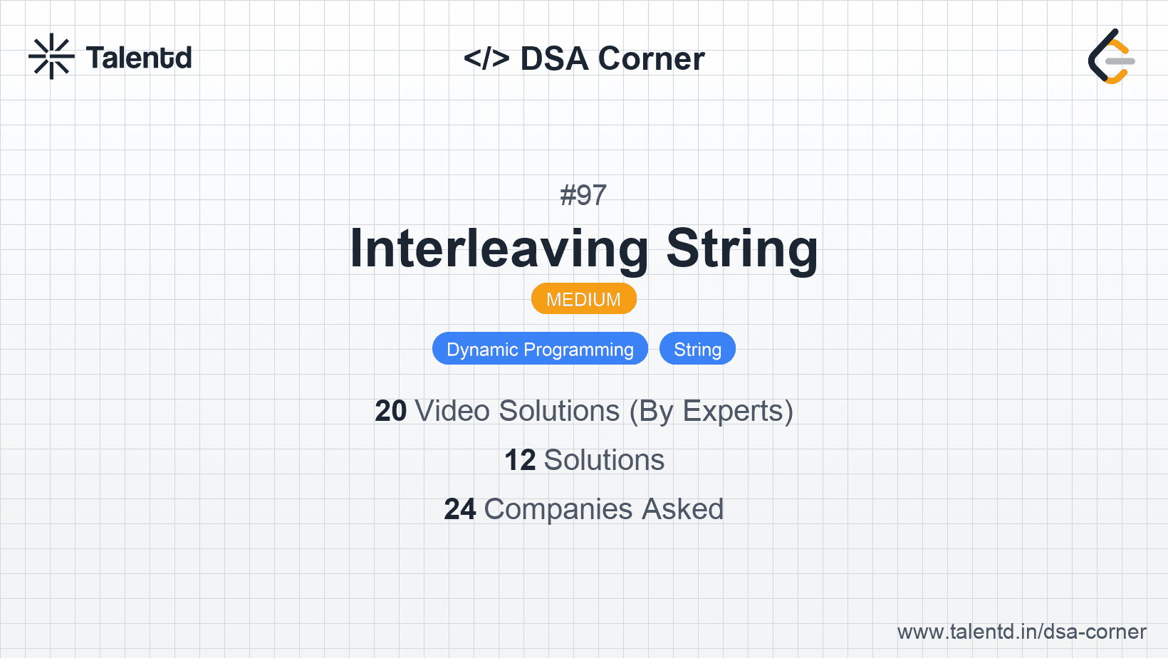 Problem visualization for Interleaving String