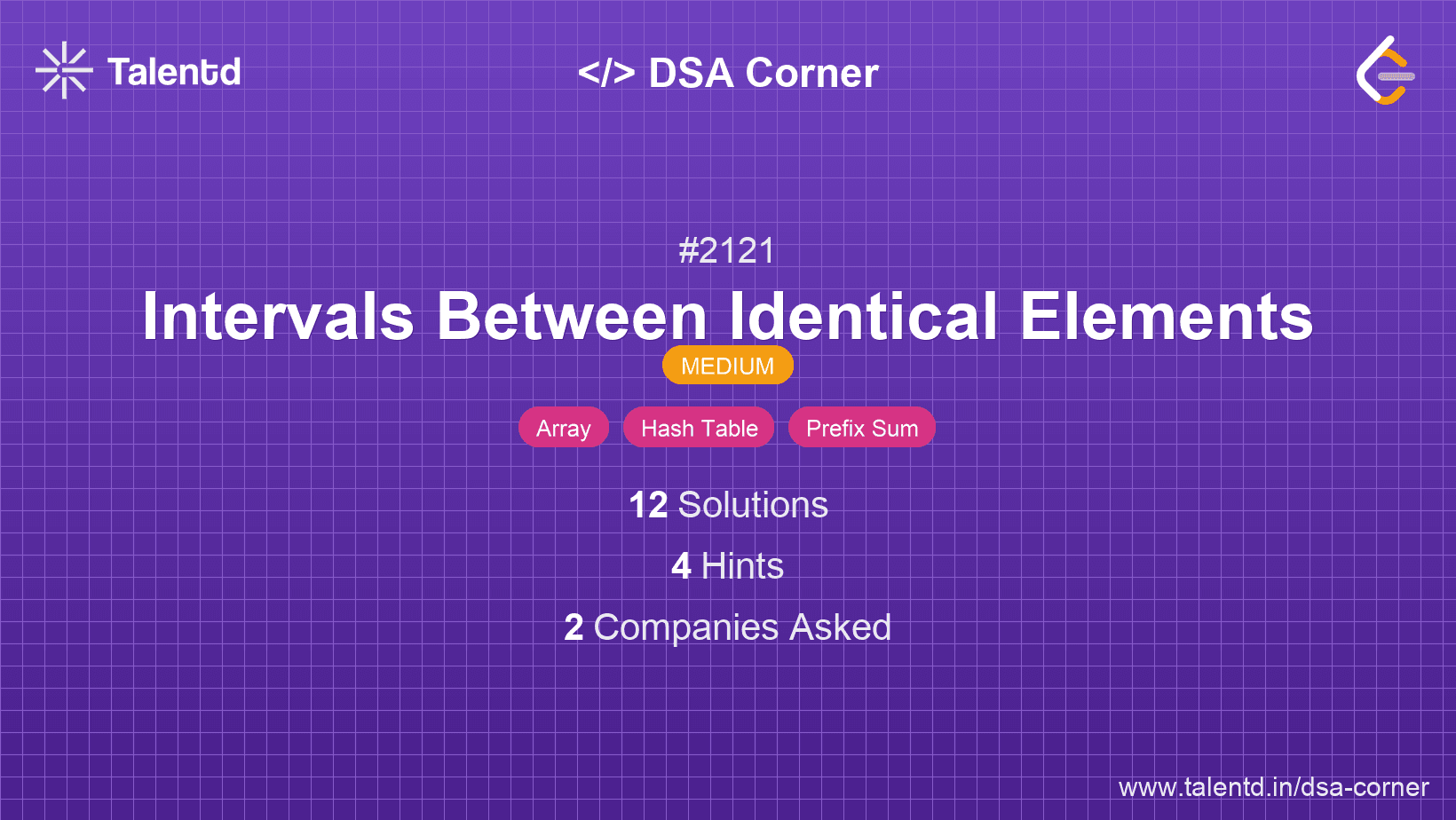 Problem visualization for Intervals Between Identical Elements