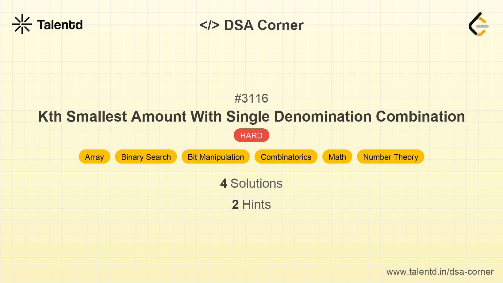 Problem visualization for Kth Smallest Amount With Single Denomination Combination
