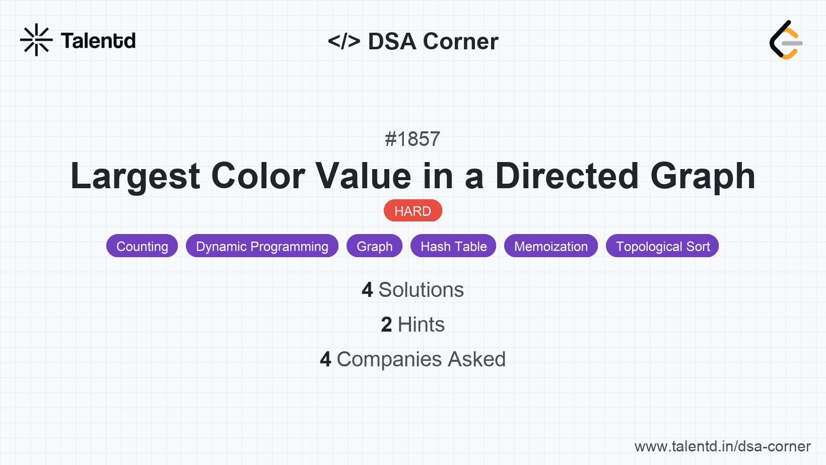 Problem visualization for Largest Color Value in a Directed Graph