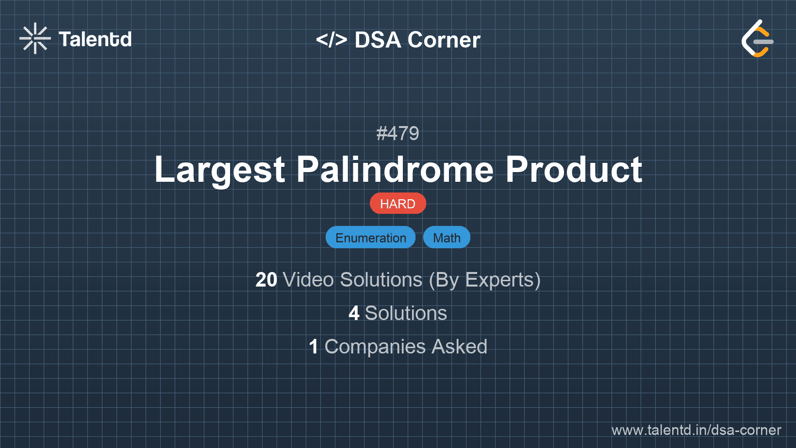 Problem visualization for Largest Palindrome Product
