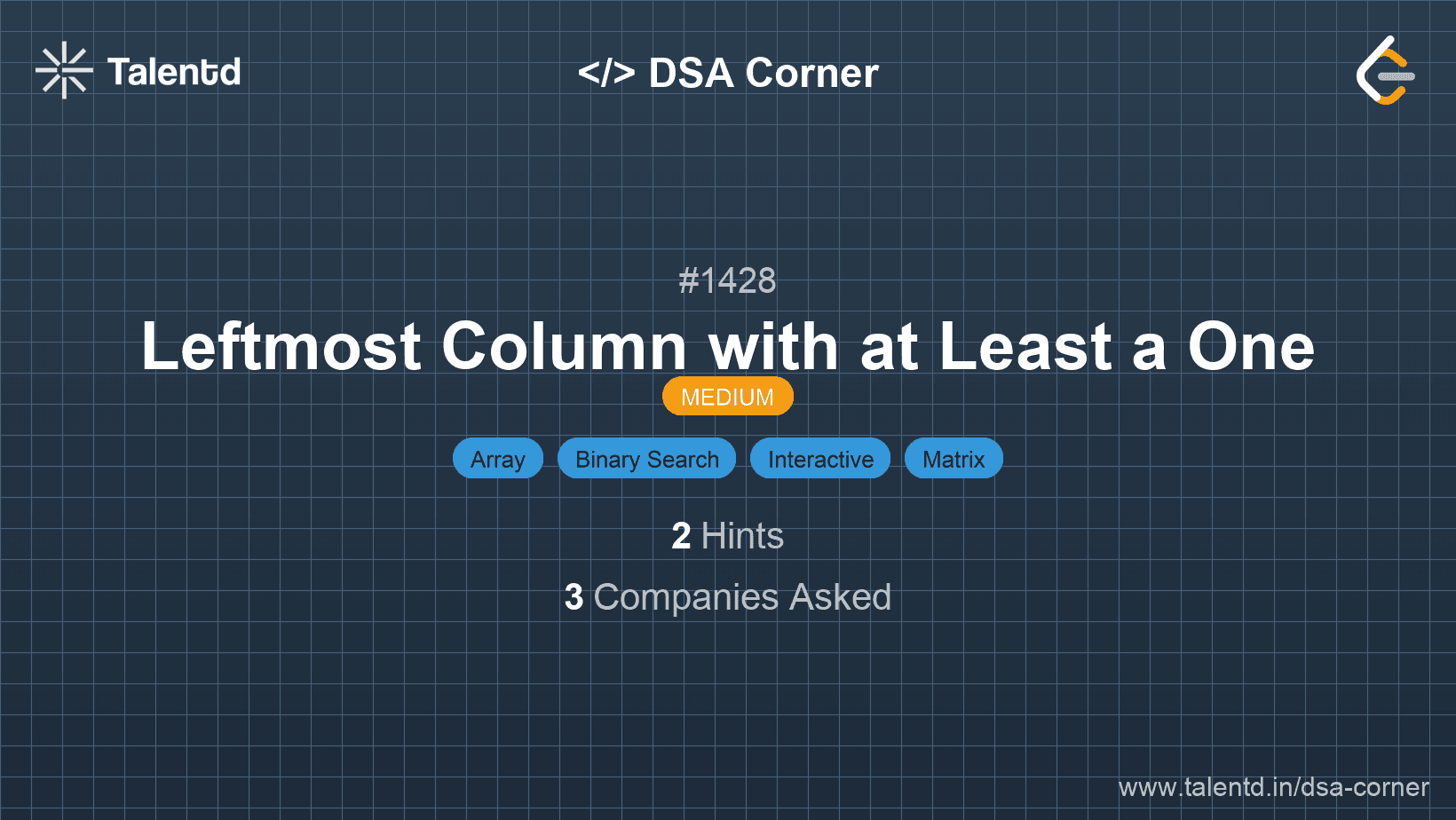 Problem visualization for Leftmost Column with at Least a One