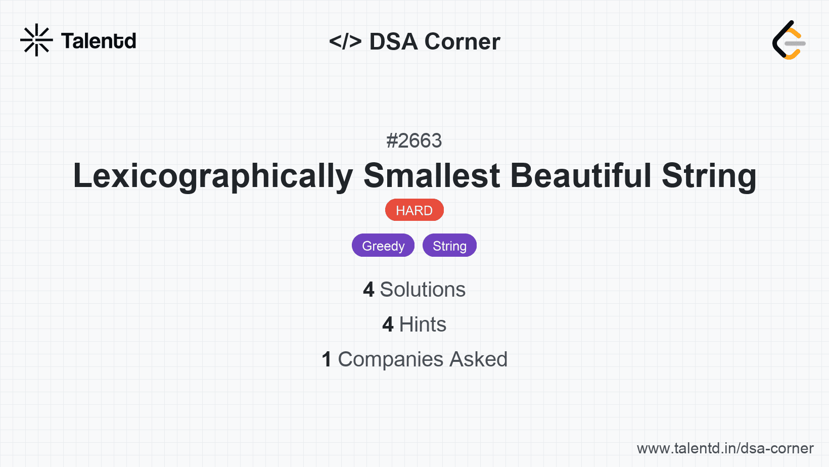 Problem visualization for Lexicographically Smallest Beautiful String