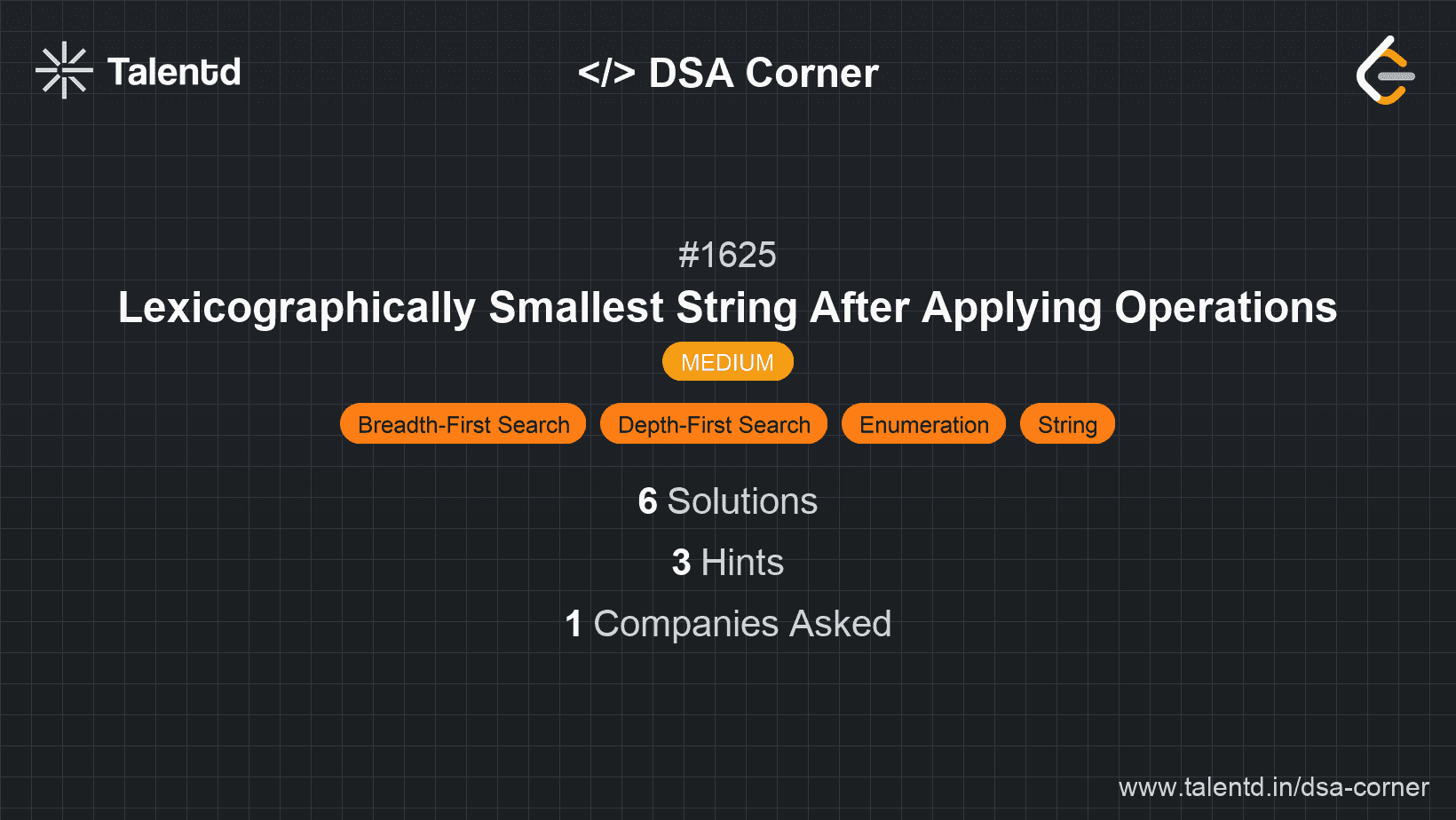 Problem visualization for Lexicographically Smallest String After Applying Operations