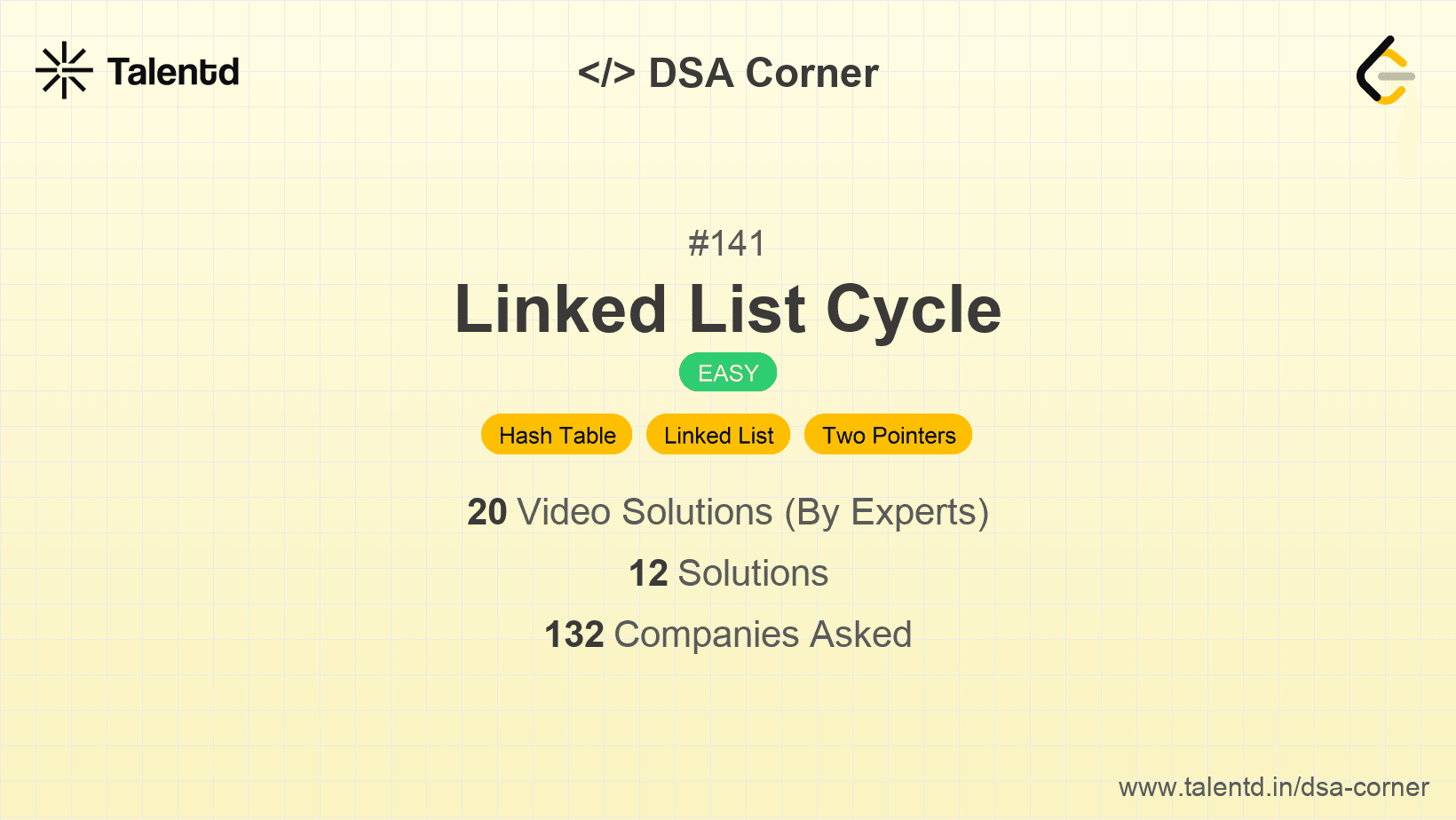 Problem visualization for Linked List Cycle