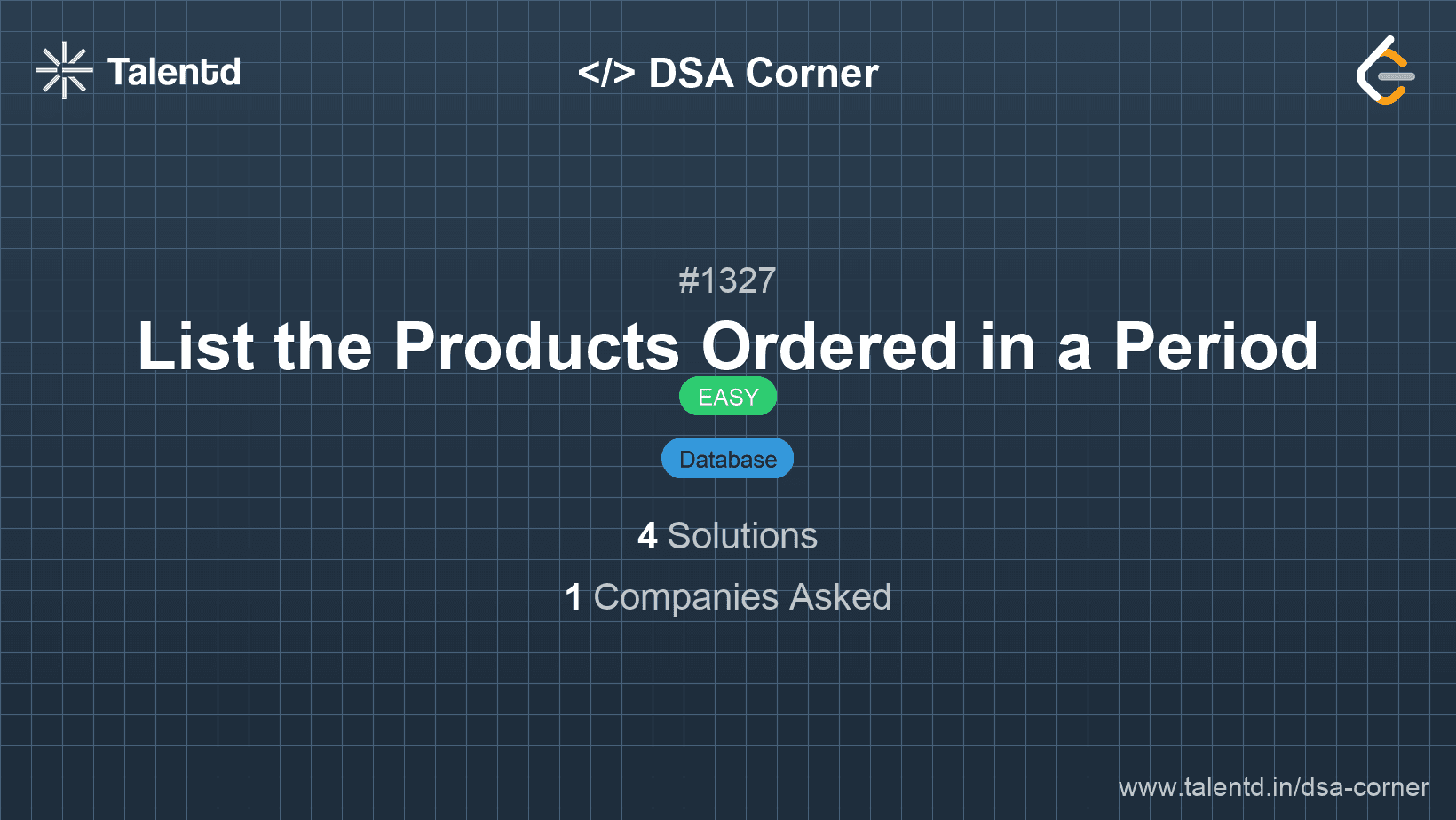 Problem visualization for List the Products Ordered in a Period