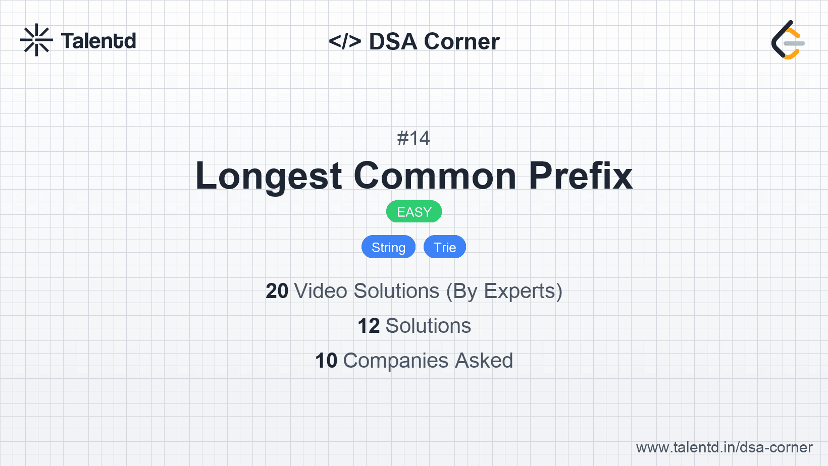 Problem visualization for Longest Common Prefix