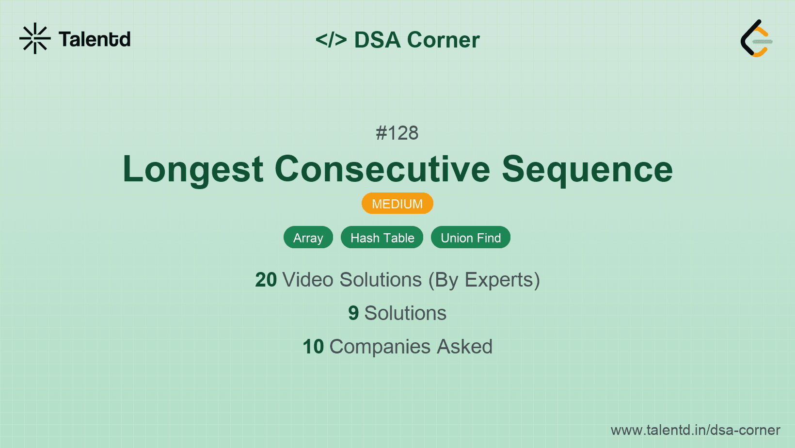 Problem visualization for Longest Consecutive Sequence