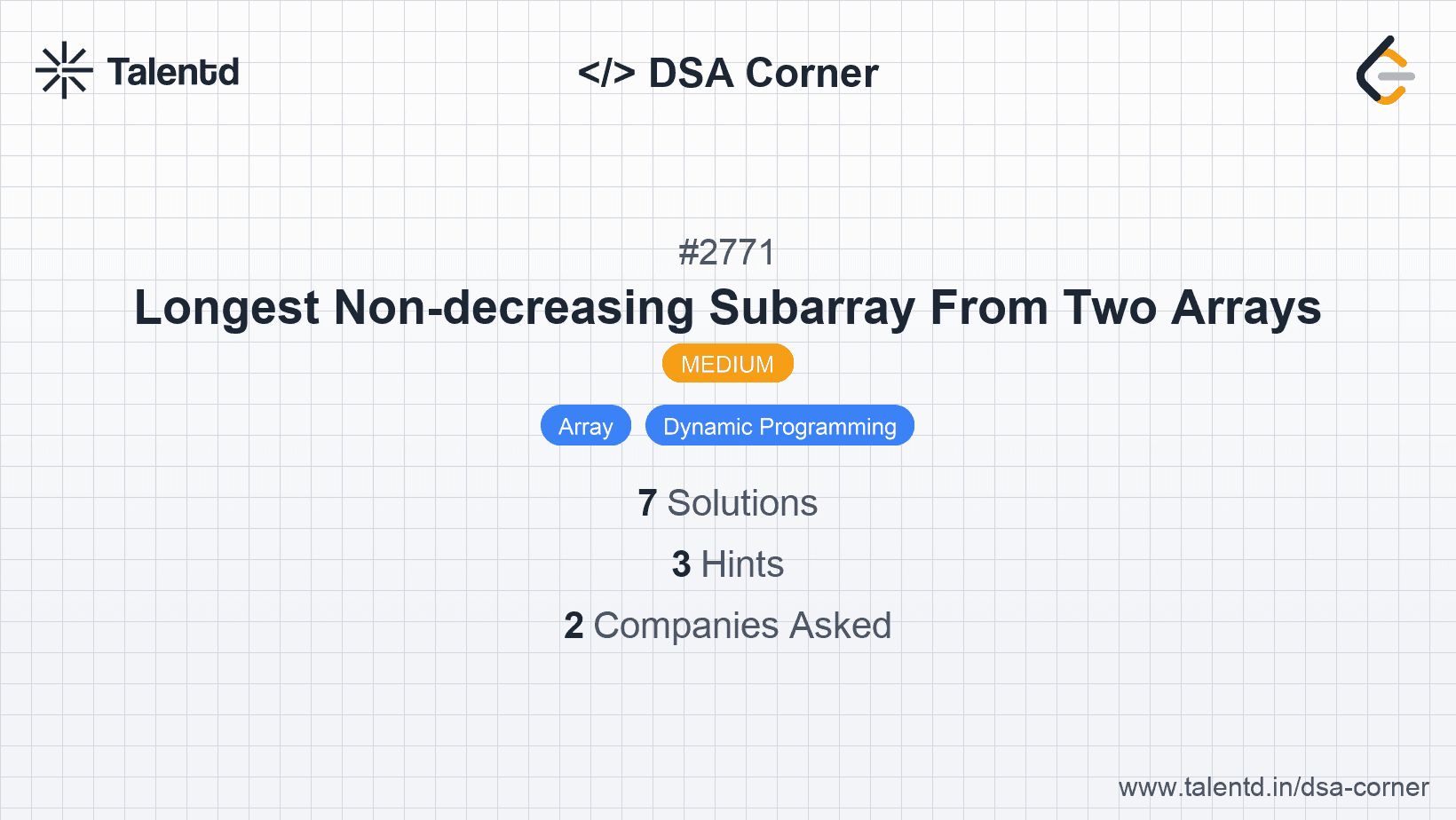 Problem visualization for Longest Non-decreasing Subarray From Two Arrays