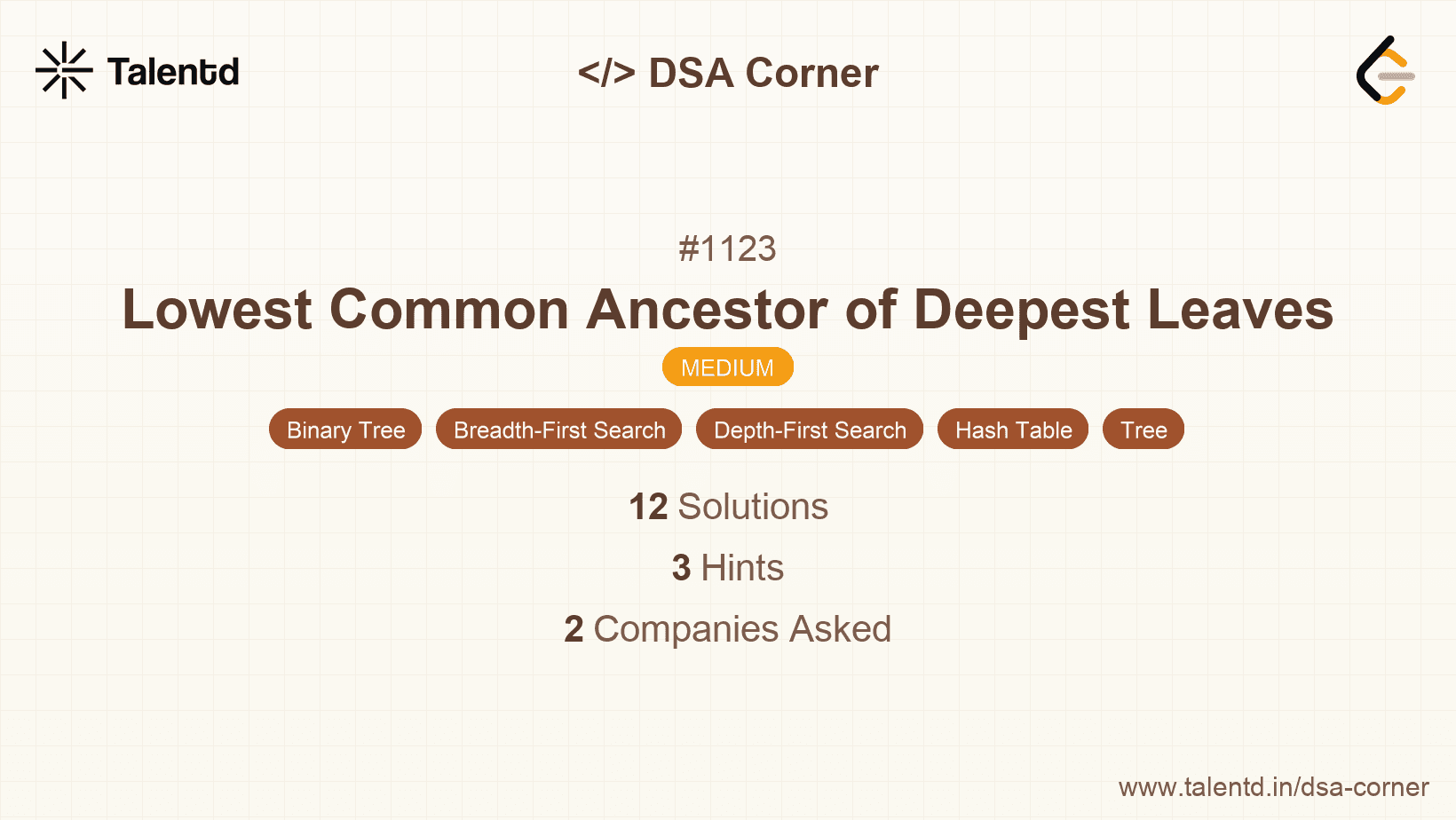 Problem visualization for Lowest Common Ancestor of Deepest Leaves