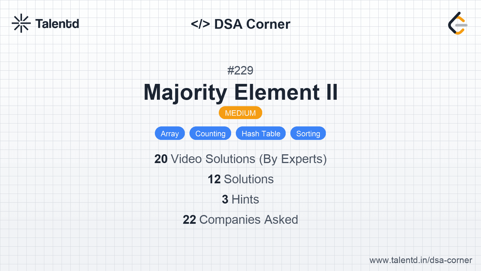 Problem visualization for Majority Element II