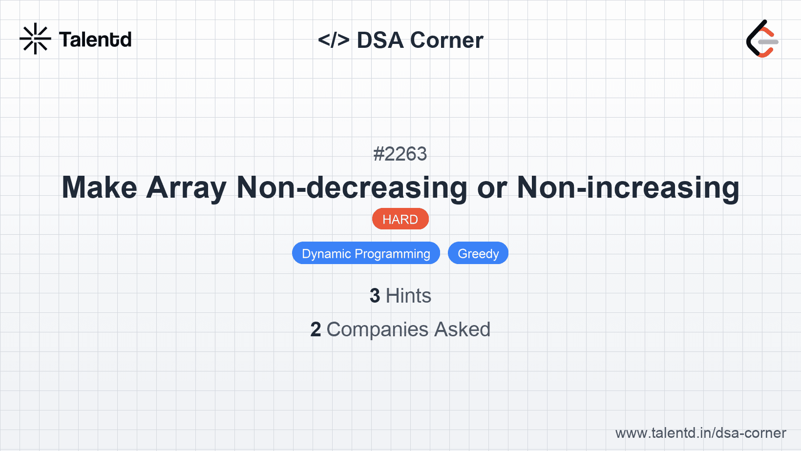 Problem visualization for Make Array Non-decreasing or Non-increasing
