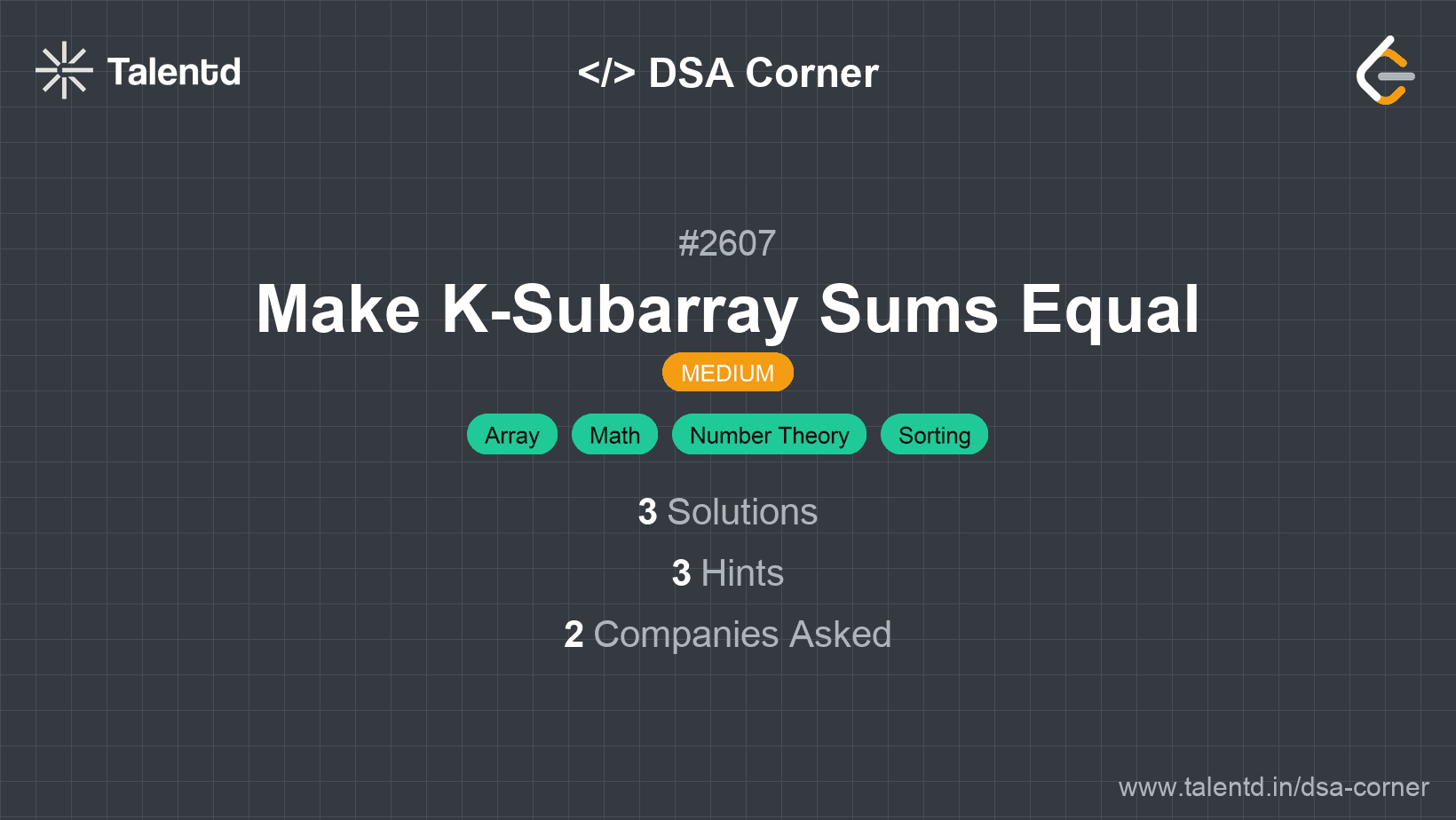 Problem visualization for Make K-Subarray Sums Equal