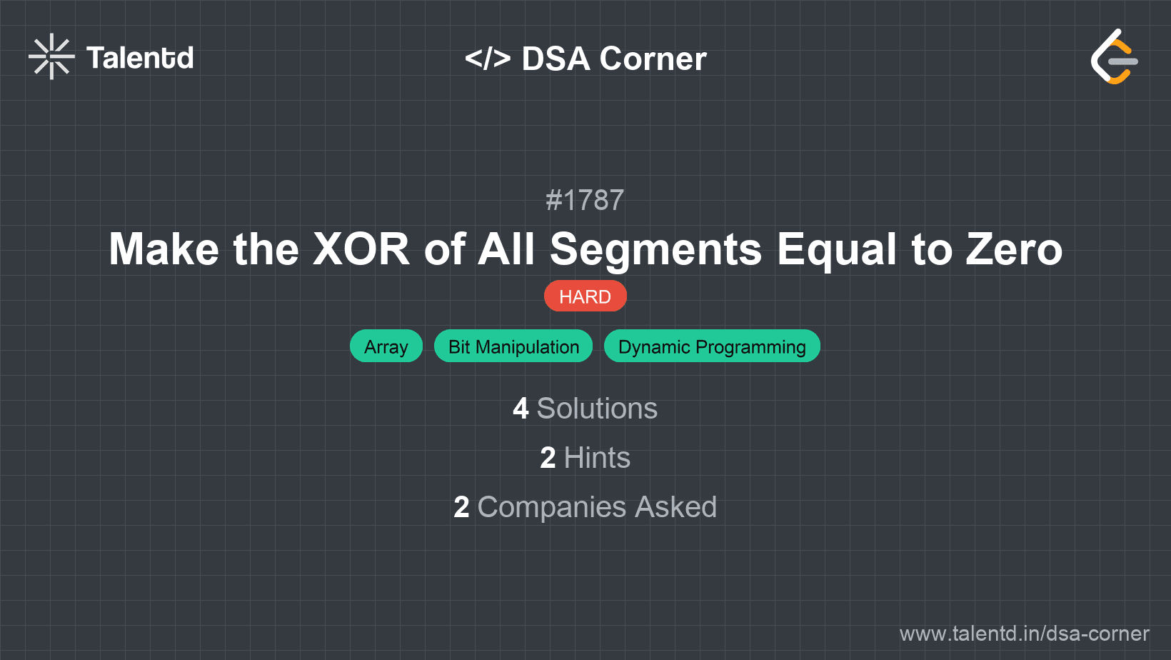 Problem visualization for Make the XOR of All Segments Equal to Zero