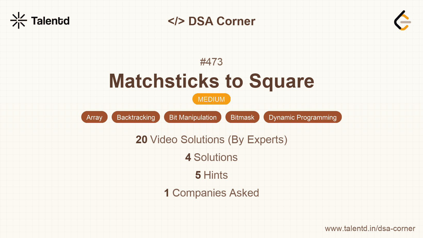 Problem visualization for Matchsticks to Square