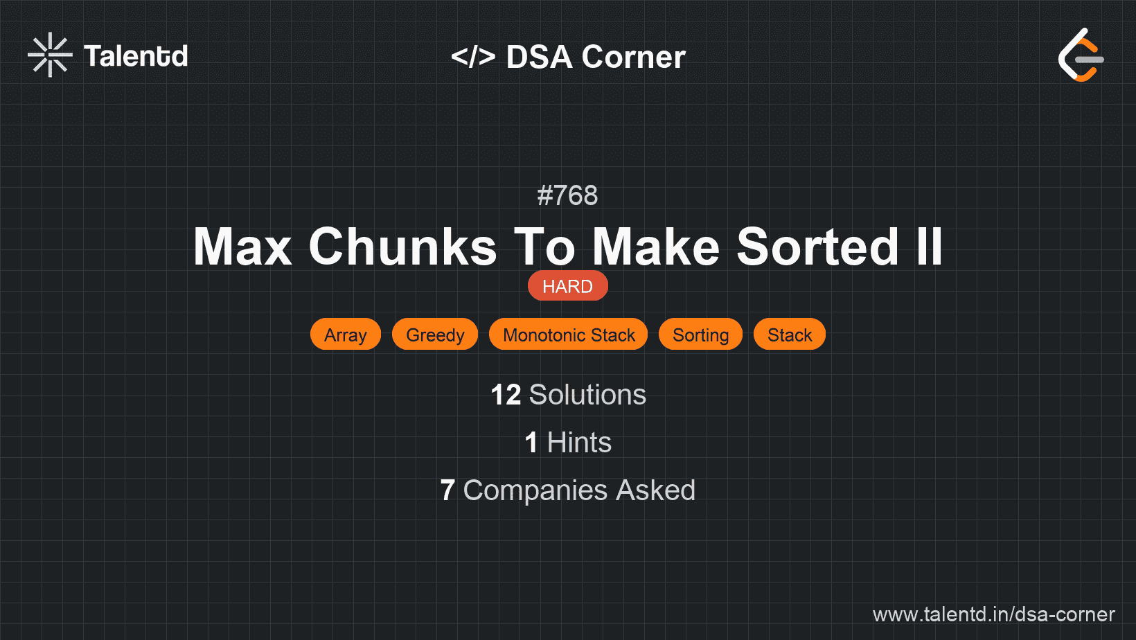 Problem visualization for Max Chunks To Make Sorted II