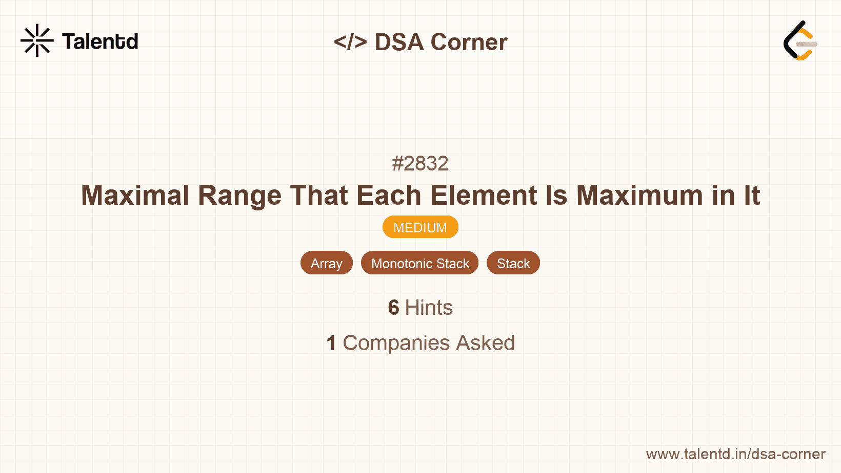 Problem visualization for Maximal Range That Each Element Is Maximum in It