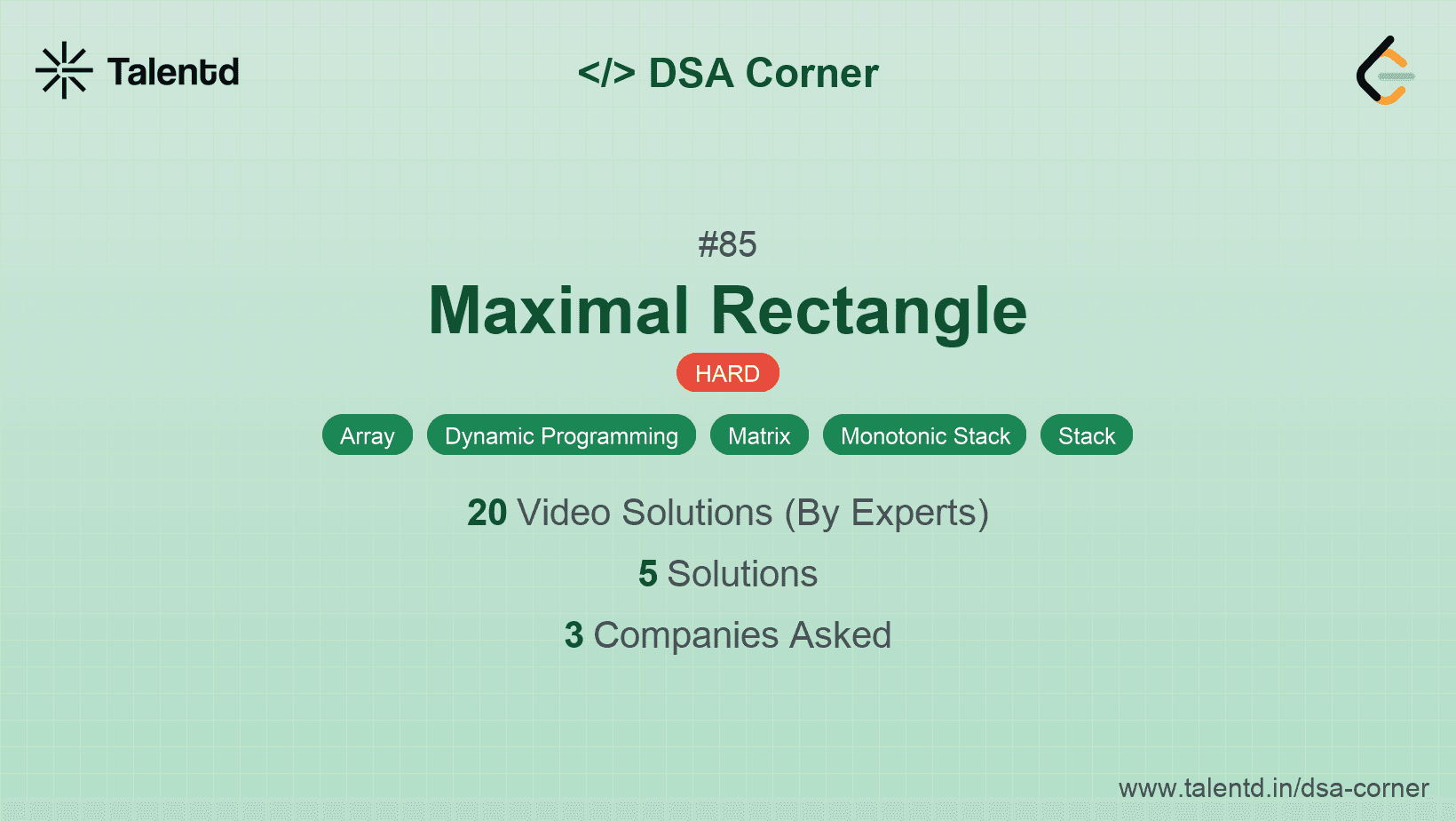 Problem visualization for Maximal Rectangle