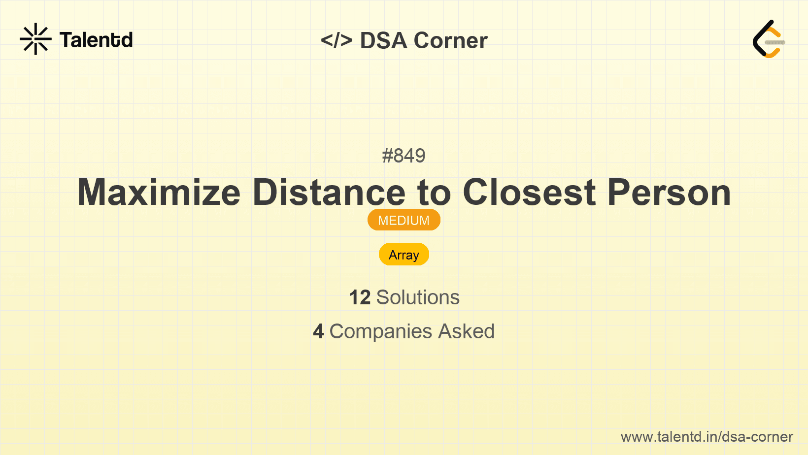 Problem visualization for Maximize Distance to Closest Person