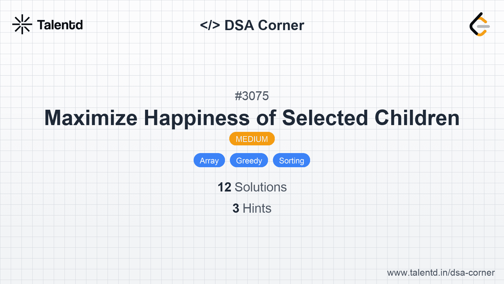 Problem visualization for Maximize Happiness of Selected Children