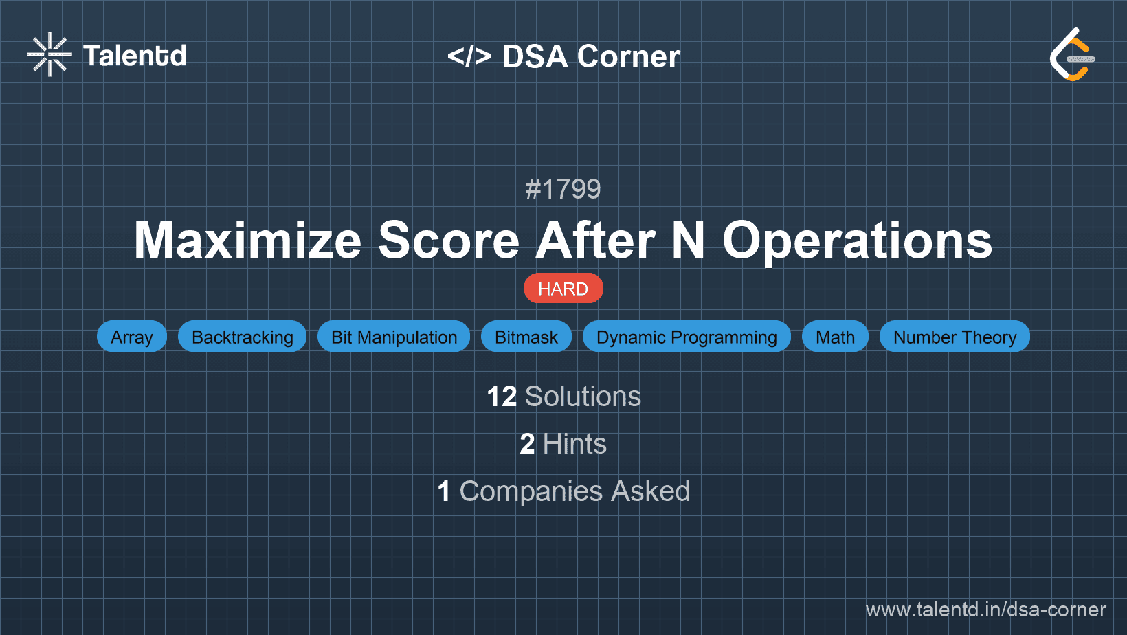 Problem visualization for Maximize Score After N Operations