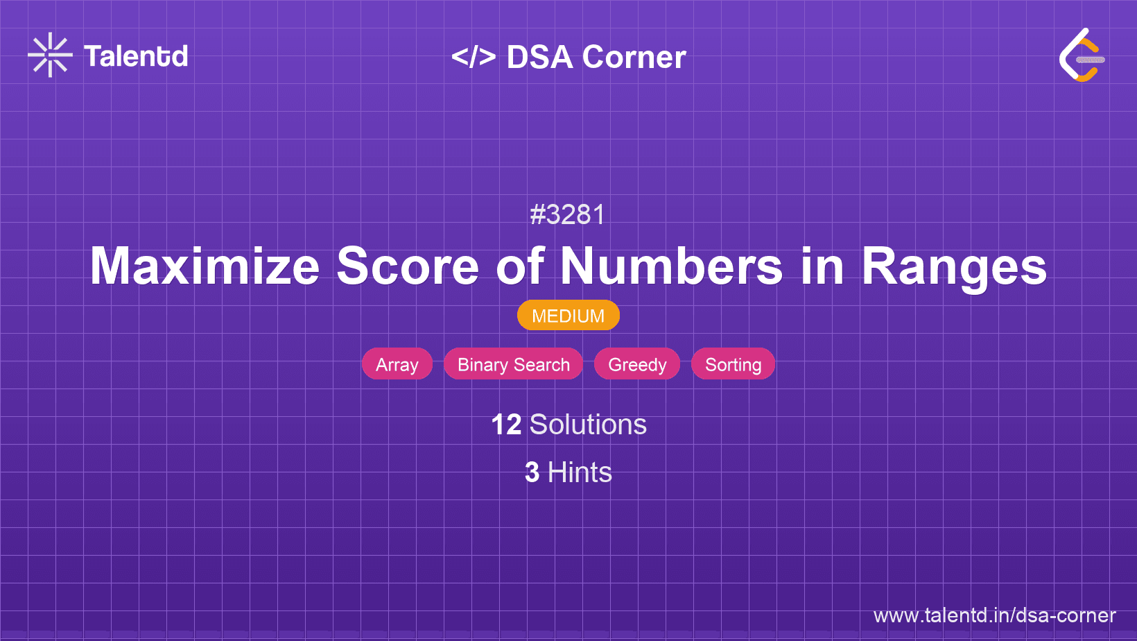 Problem visualization for Maximize Score of Numbers in Ranges