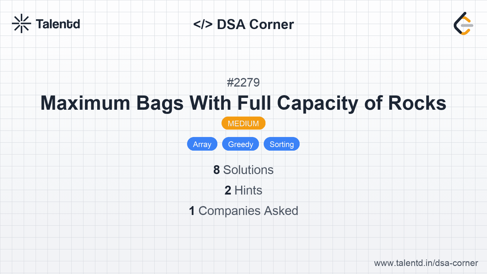 Problem visualization for Maximum Bags With Full Capacity of Rocks