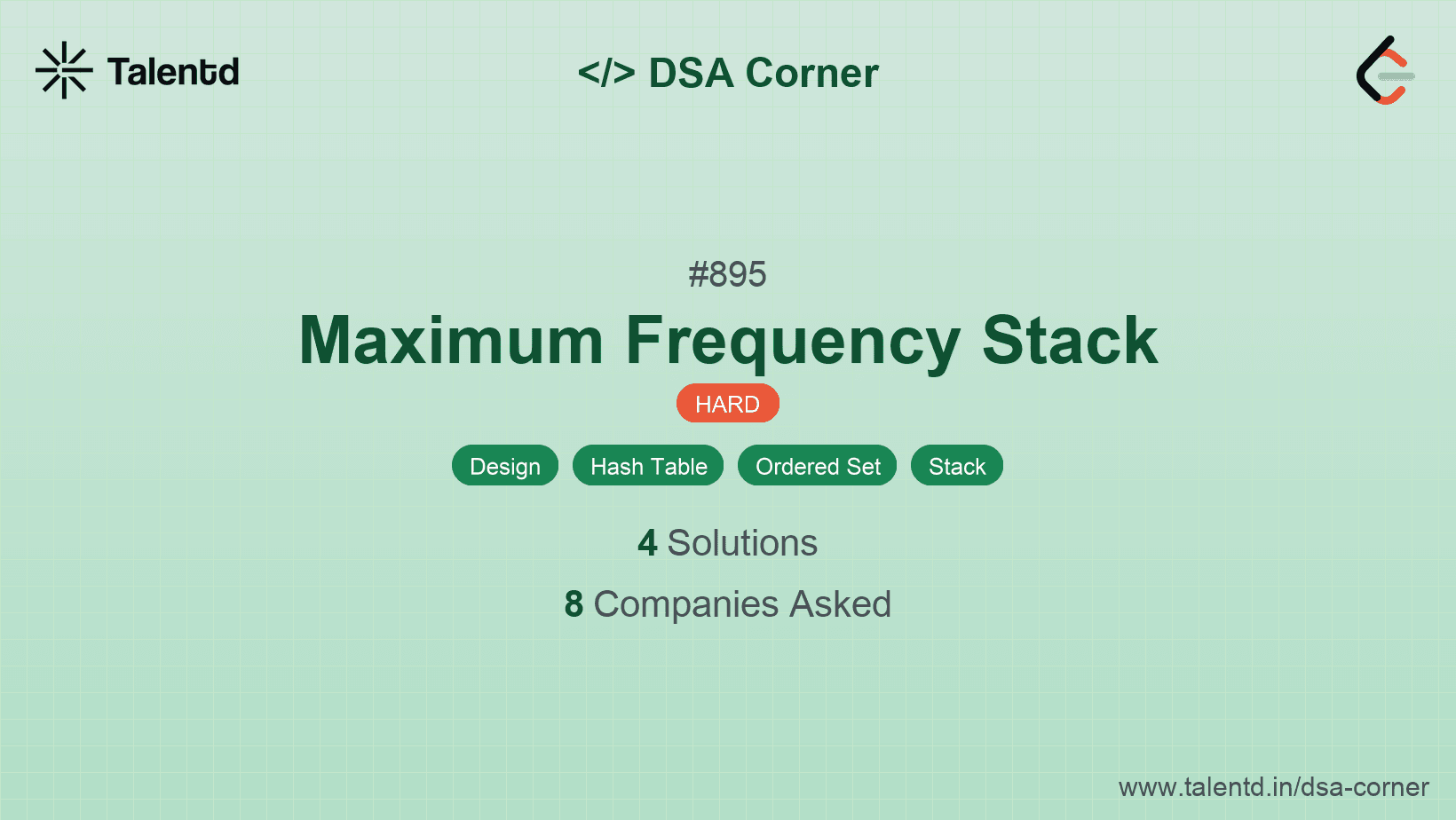 Problem visualization for Maximum Frequency Stack