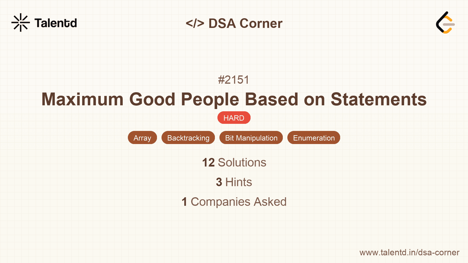 Problem visualization for Maximum Good People Based on Statements